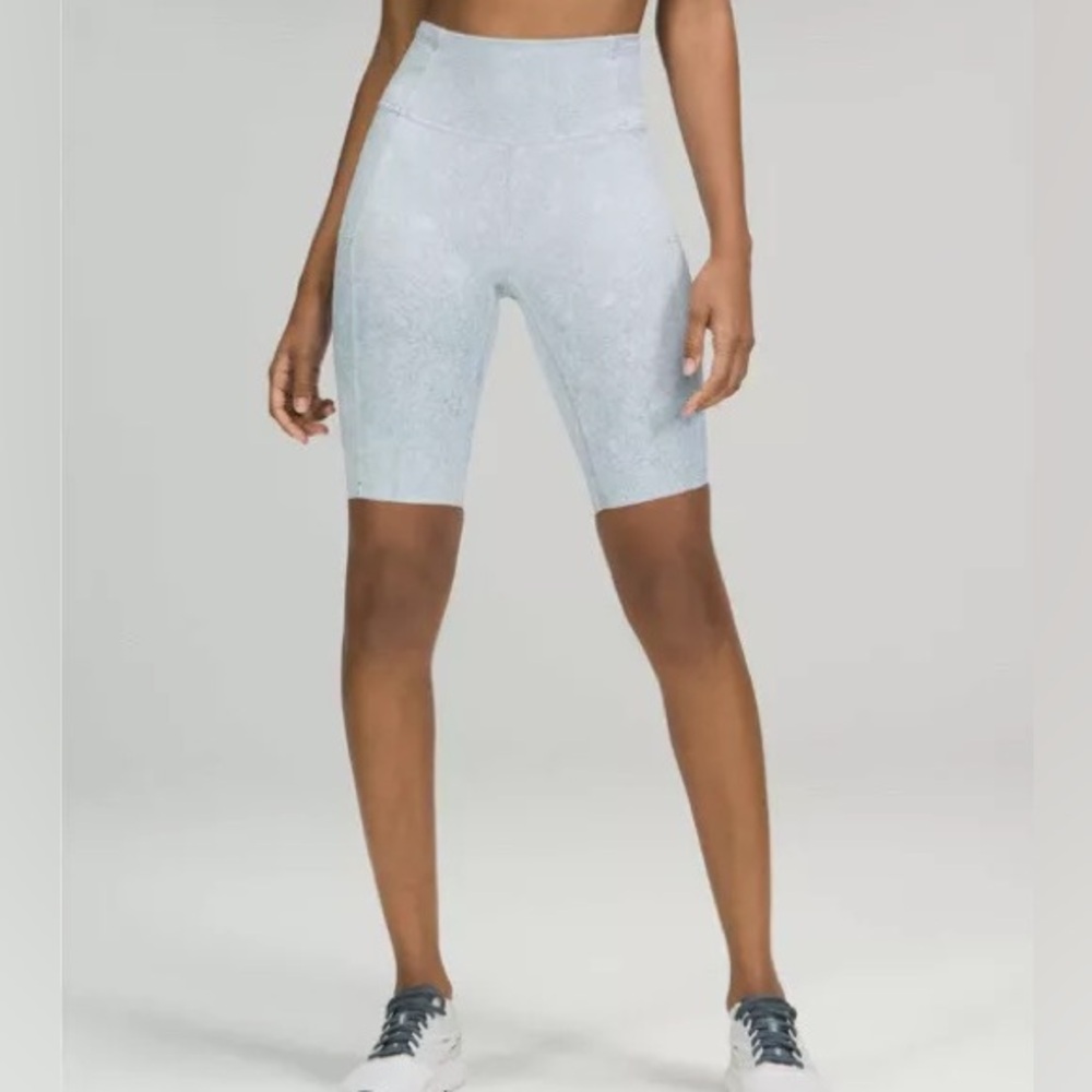 Lululemon Fast & Free marbled Biker short